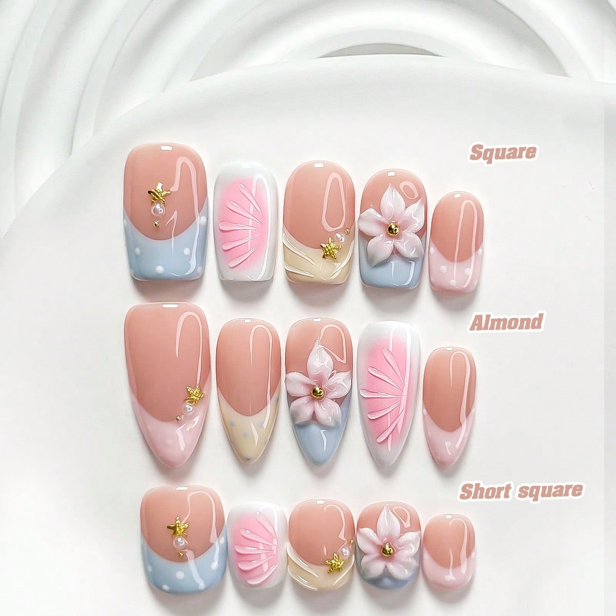 Piezas Juego de arte de uñas elegante hecho a mano, que incluye kit de uñas de gel, cristales de rinoceronte, bordes florales tallados, pequeñas pe