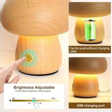 1pc Adjustable LED Mushroom Desk Lamp, Suitable For Bedroom, Kids Room And Living Room, Creative Home Decor, Warm Ambiance, Perfect Bedside Night Light, Unique Gift (3 Brightness Levels Upgraded) - Warm Light - View 8