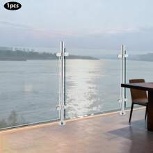 RibasuBB Stainless Steel 304 Railing Post, 110cm Or 90cm, Modern Glass/Metal Connector For Balcony, Staircase, Pool, Durable, Easy Installation - 110cm - View 8