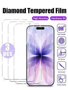 3pcs High Definition Tempered Glass Screen Protector For Apple, Compatible With IPhone 17 Pro Max/16 Pro Max/16/15 Pro Max/14/13/12/11/Xr/Xs Max/Xs, [9H Hardness][Full Coverage][Bubble-Free][Easy Installation] Phone Accessories - Clear - View 34