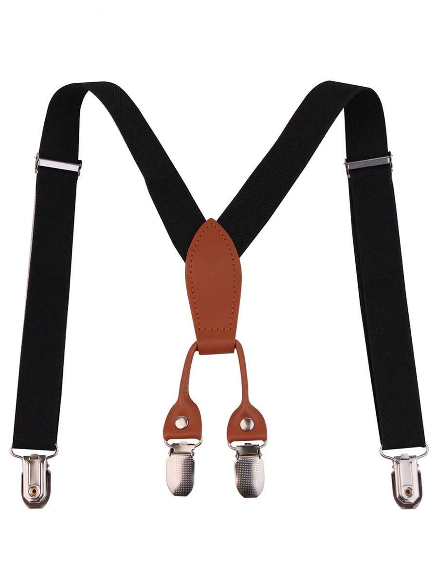 Suspenders For Boys And Girls Toddler, Baby Leather 4 Clips Strong Metal Adjustable Suspender - Multicolor - View 1