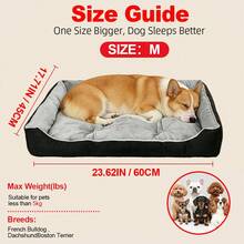 Thicker And Larger Cat And Dog Beds, Soft Pet Sofas, Orthopedic Models Especially For Large Dogs, Available In Various Sizes, Machine Washable And Easy To Clean, Effectively Protect Against Scratches From Cats And Dogs. - Black and Gray - View 9