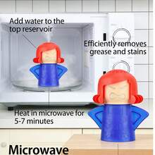 Diseño creativo "Mamá enojada" en forma de desodorizante en aerosol para el hogar - Quitamanchas de aceite para microondas, eliminador de olores de horno, herramienta de limpieza para la cocina y el hogar. - Dibujos animados - Ver 8