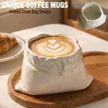 大号陶瓷咖啡杯水杯耐热袋形杯手工制作防滑布袋马克杯居家聚会 - 彩色 - 查看 11