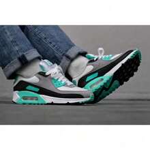 Men's 90 Sneakers - Modern, Stylish, Casual, Ideal For Gym, Walking, And Various Colors - 綠色 - 查看 6