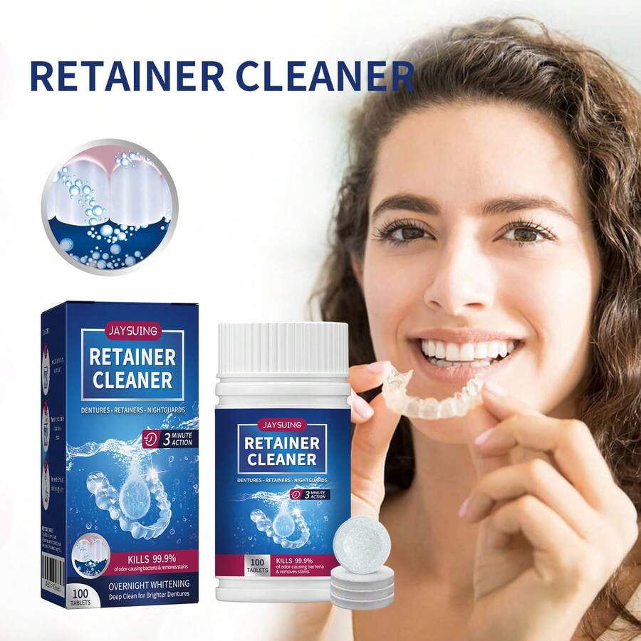 100pcs Oral Care Teeth Cleaning Tablets, Fresh Breath - Multicolor - View 1