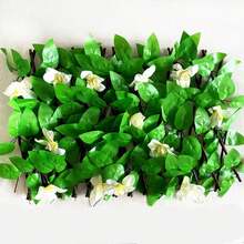 2M Artificial Hedge Roll Fake Ivy Leaf Privacy Fence Garden Screening Wall Decor - White Orchid - View 2