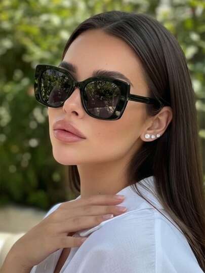 1 Cặp kính nữ tối giản, màu trơn, phù hợp để đeo hàng ngày, dạo phố, đi biển, tham dự lễ hội âm nhạc, v.v.