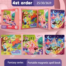 Nuevo libro de rompecabezas magnético con estilo de clip, juguete educativo, rompecabezas magnético de aprendizaje temprano preescolar para niños y niñas de 3 a 6 años - Multicolor - Ver 14