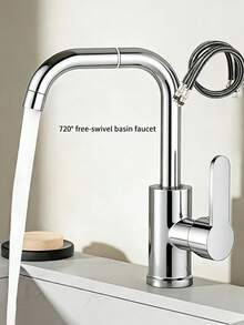 Kran Dapur Fleksibel Putar 360° - Kran Mixer Panas dan Dingin Pegangan Tunggal dengan Permukaan Mengkilap. Termasuk Inti Katup dan Perangkat Keras Pemasangan. Ideal untuk Wastafel Dapur Modern, Kamar Mandi, dan Ruang Rias; Aksesori Penting untuk Rumah Kontemporer dan Pilihan Sempurna untuk Proyek Renovasi Rumah. - MultiWarna - View 6