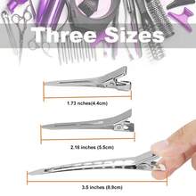 60pcs/30pcs/20pcs/10pcs Bangs Duckbill Positioning Clips Makeup Artist Styling Clips Studio Perm Styling Seamless Clips Hairdressing Finger Wave Sectioning Clips Seamless Pointed Clips Hair Fixing Metal Spring Clips Metal Duckbill Clips - Clip - View 3