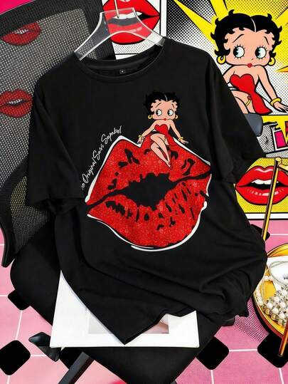 ¡Novedad! Blusa de manga corta para mujer, diseño liso, ideal para estar en casa o para uso casual. Oferta por tiempo limitado. Preciosa blusa, cómoda y de largo regular. Lavable a máquina.