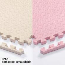 [Freshly Produced, Please Ventilate To Remove Odor Before Use]4/8/12Pcs Leaf Pattern Patchwork Crawling Mat 30x30x1cm Size, Multiple Color Combinations With Fresh Aesthetics! Leaf Pattern Non-Slip Texture + 1cm Thick Cushioning, Baby Crawling And Playing Anti-Collision, Can Be Freely Assembled To Fit Different Spaces, Essential For Home Baby Activity Area, And Practical, Better After Ventilation - 30*30 Crawling Mat - View 20