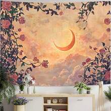 1. Tranh treo tường Mặt Trời và Mặt Trăng – Một tác phẩm nghệ thuật treo tường phong cách Bohemian cổ điển với những bông hồng bao quanh mặt trăng trên nền trời nhiều mây; Là món quà tuyệt vời cho dịp lễ; Trang trí tường lý tưởng cho phòng khách, phòng ngủ, văn phòng, trang trí nhà cửa, trang trí phòng và các bữa tiệc. - 1PC - Xem 2