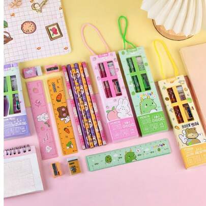 Hộp quà tặng bút chì 6 chiếc/4 chiếc/2 chiếc, quà tặng học tập/thi cử hình hoạt hình, phần thưởng học sinh, quà tặng ngày lễ, đồ dùng văn phòng, văn phòng phẩm trường học.