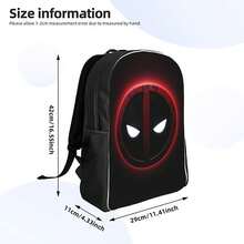 D-Deadpools Neutral Style Lightweight Backpack With Single Pocket Easy To Match And Comfortable To Wear For Busy Days Or Short Trips - Black - View 2