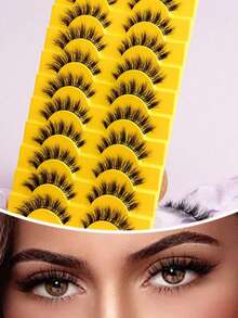 LIMEIKAI 10 Pairs Natural Looking False Eyelashes, Popular European And American Style, Suitable For Daily Wear - View 5