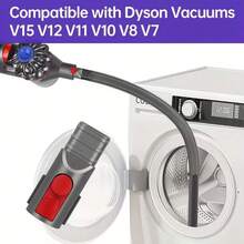 1个干衣机排气管清洁器和绒毛清除器吸尘器配件 - 兼容V15/V12/V11/V10/V8/V7吸尘器，干衣机排气管绒毛清除系统，商用绒毛吸尘器软管附件 - 彩色 - 查看 10