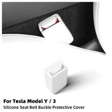 适用于2020-2025款Juniper Model 3的全覆盖硅胶汽车座椅保护套（带安全带扣），前排座椅安全带扣底座套 - 適用於 3/Y 型 - 查看 13