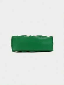 Dedoo Túi dự tiệc, túi cầm tay mới, túi xếp ly, túi dự tiệc cưới, túi thời trang. - màu xanh lá - Xem 5