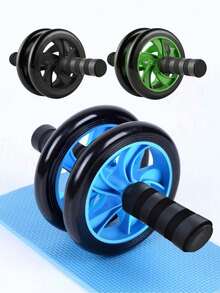 1pc Beginner Ab Wheel, Abdominal Roller Wheel, Silent Fitness Core Trainer, Unisex Home Workout Equipment For Abs Muscle - Blue - View 9