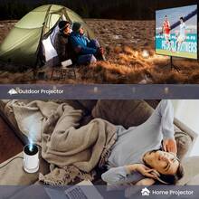 Mini WiFi & Bluetooth Projector With Built-In Apps, 180° Rotatable Smart Portable Projector With Auto Keystone Correction, Supports 720P Resolution, Compatible With /USB/TV Stick/Smartphone/Laptop - Multicolor - View 5