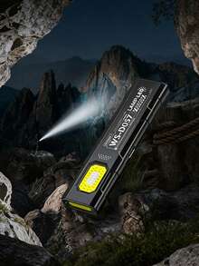 超亮夾式便攜多模式 LED 手電筒 USB 充電 COB 側燈 磁吸一鍵閃爍 輕巧手電筒 - D057 - 查看 7