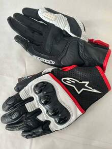 Alpinestars 男女通用四季越野摩托车骑行手套，Supertech 超细纤维皮革手套，赛车手套，摩托车比赛手套，骑士风格，支持触屏操作，耐磨防护手套 - 彩色 - 查看 12
