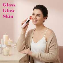 Máy nâng cơ mặt 4 trong 1 - Làm săn chắc & nâng cơ, liệu pháp ánh sáng LED 7 màu xóa nếp nhăn, massage mặt kiểu Hàn Quốc nâng & làm săn chắc, truyền axit hyaluronic từ cá mập - trắng - Xem 10