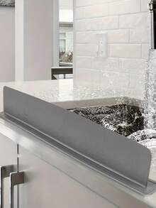 Silicone Sink Splash Guard With Suction Cup, Sink Splash Guard And Drip Tray, Handle Drip Tray, Splash-Proof Kitchen Sink Mat, Drip Tray, Soap Dish, Cup Holder, Faucet Splash Cover, Countertop Protective Mat, Suitable For Kitchen, Bathroom, Bedroom, Home Organization, Home Decor, Bathroom Accessories, Kitchen Essentials, Household Items, Kitchen Tools - A - View 2