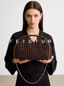 2026 Spring/Summer New Arrival Women Handbag, Woven Body Tote Bag - Coffee - View 8