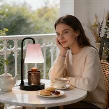 1 Pack Adjustable Height Wax Melter Lamp With Timer & Dimmer, Frosted Eye-Caring Shade, Sturdy Metal Base Home Ornament, Stylish Aromatherapy Decor Light For Anniversary Presents, Wedding Favors, Thanksgiving Day, New Year Holiday And Daily Gifting - 美規A型插(110-127V) - 查看 8