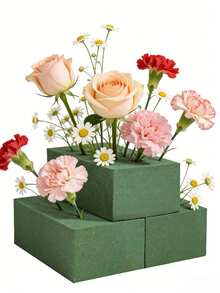 20pcs/10pcs/8pcs/1pc/2pcs/4pcs/6pcs 5.51" X 3.14" X 1.77" - Dry & Wet Floral Foam Bricks, Green Polystyrene Foam Blocks, Suitable For Flower Arranging, Plant Decor And DIY Crafts, Spring Floral And Handicrafts - Multicolor - View 10