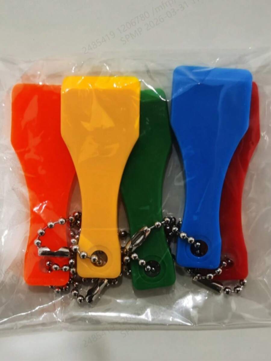 Set de 5 piezas de rascadores de lotería de plástico de colores mixtos, herramientas de rascado multicolor adecuadas para lotería, juegos, concursos y manualidades - A - Ver 1