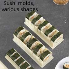 1 Set 3pcs Sushi Mold Tools, Nori Seaweed Rice Ball Mold, Sushi Roll Making Kit - View 2