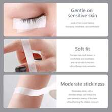 Bộ 8/4 cuộn băng dính nối mi, băng dính nối mi không dệt, băng dính mi tự dính, dụng cụ nối mi, thích hợp cho nối mi và trang điểm. - trắng - Xem 2