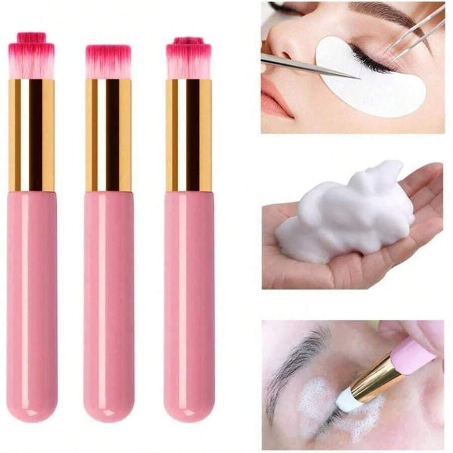 Bộ 10/20 cọ gội mi, cọ lột mụn đầu đen, cọ làm sạch sâu lỗ chân lông mũi, cọ rửa mặt, cọ rửa mụn đầu đen cho mi nối, dụng cụ làm sạch mi. - Nhiều màu - Xem 1