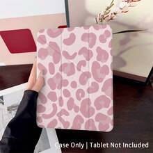 1pc Pink Leopard Print Aesthetic Protective Case, Compatible With Ipad Air 6/5/4, 10-Inch (10.9-Inch), Pro 2024/M3/A16 2025, High-Quality Protective Shell For Work, Travel And Home Use, Compatible With Samsung Galaxy Tab A8/A9+/S6 Lite/S7/S9 FE+/S10+, Compatible With Xiaomi Pad 5/5 Pro/6/6 Pro/7/7 Pro/33S Pro - Multicolor - View 2