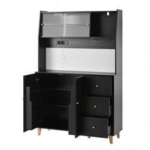 Buffets & Sideboards - Black + MDF - View 7
