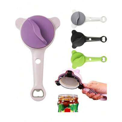 Dụng cụ mở nắp lọ có thể điều chỉnh, tay cầm chống trượt cho nắp cứng đầu | Dụng cụ mở lon, chai với tay cầm thoải mái | Dụng cụ nhà bếp dành cho người cao tuổi và người tay yếu | Công cụ dễ dàng mở lon, lọ, chai