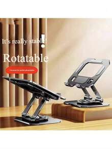 Rotatable And Foldable Metal Desktop Stand, Tablet Stand, Laptop Stand, Computer Cooling Stand - Suitable For IPad, Tablet, Laptop, For Live Streaming, Learning, Binge-Watching And Tablet Cooling - View 13