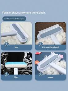 Multi-Functional Pet Deshedding Brush, Cat Hair Cleaning Brush, Suitable For Carpet, Sofa And Bedding Pet Hair Cleaning, Cat Grooming Roller - Multicolor - View 5