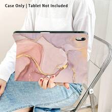 大理石纹翻盖保护套，带笔槽，粉紫色大理石纹图案，兼容荣耀Pad 8/9/10、荣耀GT 11.5英寸/X7/X8A/X8Pro/X9/X9Pro/V9/V8 Pro、MatePad SE 11英寸/MatePad 11英寸/11.5英寸、MatePad Pro、苹果第十代/11 2025（A16）、A9/A9+/A11/S11/S10 FE+，具备自动休眠/唤醒功能，适合作为返校季、情人节、节日礼物。 - 彩色 - 查看 5