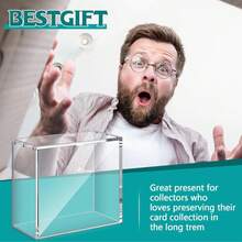 5MM Heavy-Duty Sealed Trading Card Box (1-Pack) - Ultra-Durable Acrylic Case For Holo Foil Cards, Premium Acid-Free Holder For Vintage Trading Cards, Crystal-Clear Dustproof Display For Lenticular 3D Cards, Airtight Tribute Card Storage Box, Professional TCG Card Storage Solution, Ideal For Standard/Sports/Game/Collectible Cards, Scratch & UV Resistant, Stackable Design For Long-Term Preservation, Perfect Gift For Card Enthusiasts & Hobbyists, Shields Against Dust, Moisture, Fading And Wear - Trading Card Box - 查看 9