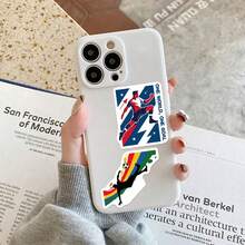 50pcs Football Stickers, Football Player Stickers, Football Sports Stickers, Football Gifts, Cartoon Sports Waterproof Stickers Suitable For Laptop, Phone, Car, Skateboard, Water Bottle, Scrapbook, Notebook - E - View 5