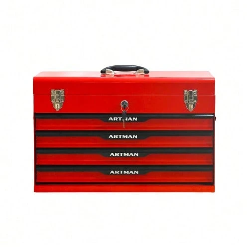 Portable Tool Kit With Four Sockets And Toolbox With Metal Lock, Packaging Equipment Compatible With Cooling Tanks - Black - B - 查看 1