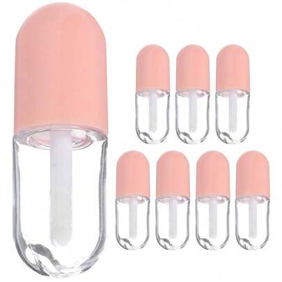 5pcs/Set DIY Lip Gloss Tubes, 5ml Lip Gloss Containers, Refillable Squeeze Tubes, Mini Bottles, Foundation Divider Bottles, Lip Gloss Divider Bottles, Suitable For Business Travel, School, Office Workers And Travel Refilling.