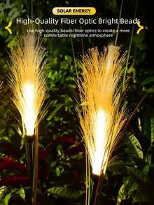 1pc Solar Powered Reed Grass Garden Light, Waterproof Warm White LED Outdoor Path Light, Suitable For Lawn, Patio, Yard Decor - Solar Lights - View 5