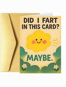 1 tấm thiệp chúc mừng hài hước với chủ đề tiếng rắm, thích hợp cho bạn bè và gia đình, sinh nhật, kỷ niệm. - Nhiều màu - Xem 7