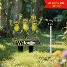1 pieza Estaca de decoración de jardín y maceta de acrílico 2D de hada verde de cuento de hadas - B - Ver 7